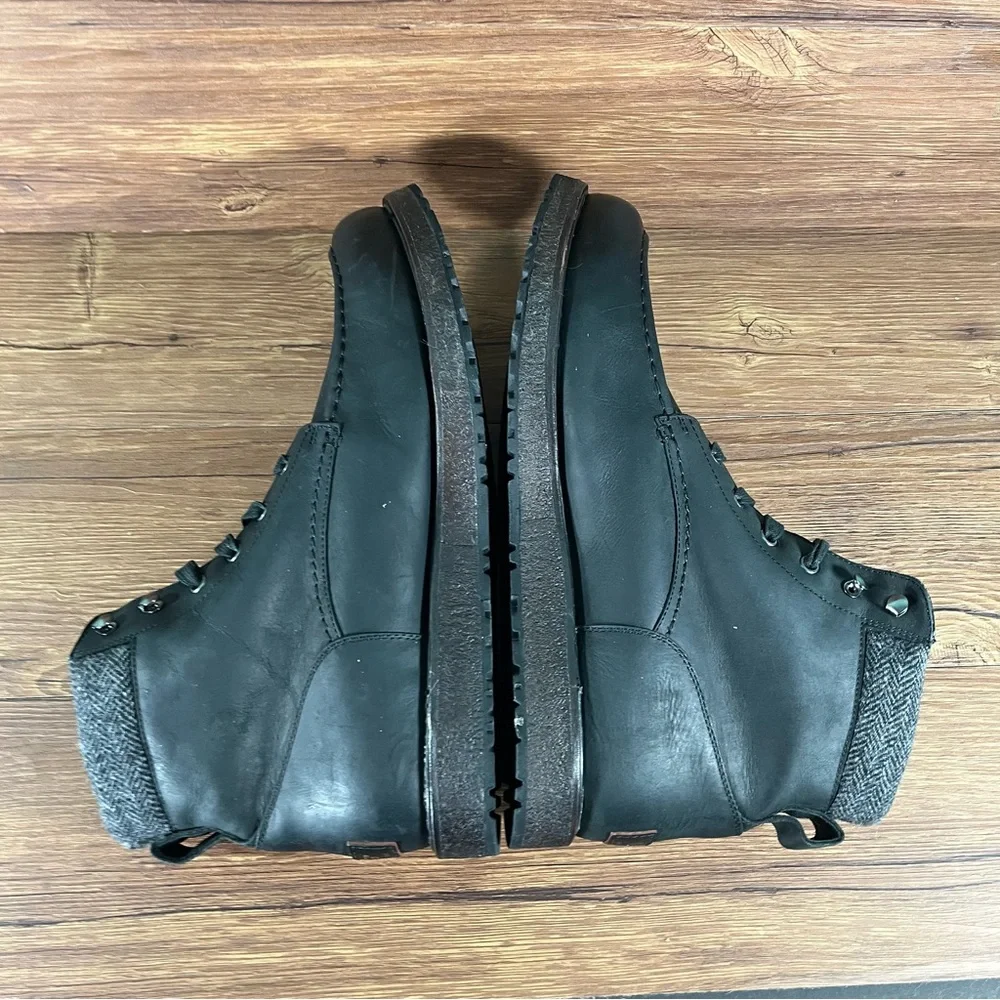 UGG ‘Merrick’ Black Leather Lace Up Boots Men’s Size 14 Shoes‎